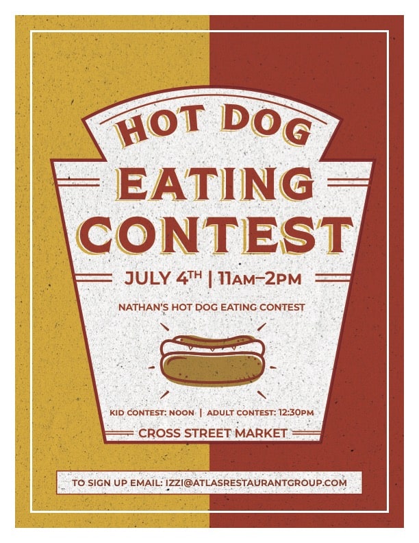 Hot Dog Eating Contest Cross Street Market